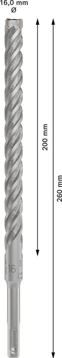 Produktbild Bosch Zubehör PRO SDS plus-5X Hammerbohrer, 16 x 200 x 260 mm (16 Millimeter)