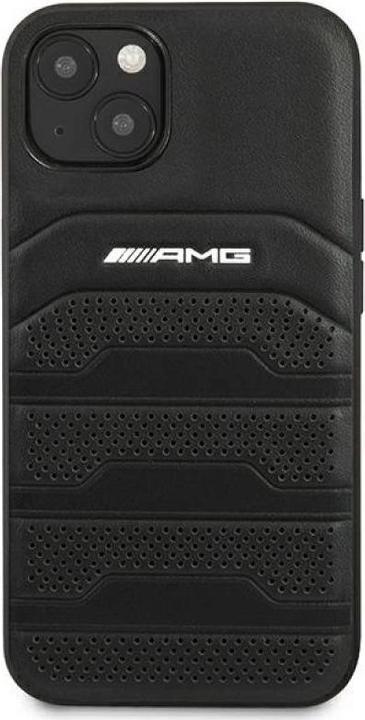 Immagine prodotto Mercedes AMG AMHCP14MGSEBK Custodia rigida per iPhone 14 Plus 6,7" in pelle nera con linee in rilievo (Apple iPhone 14 Plus)