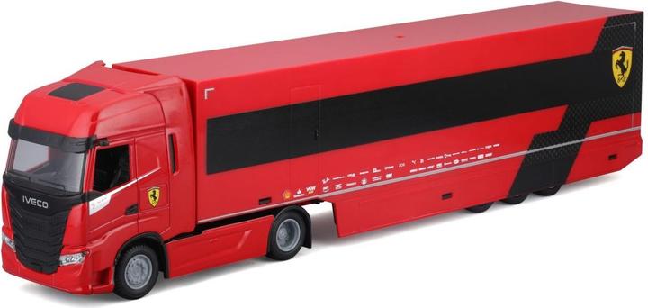Produktbild Bburago Ferrari Trailer Iveco S-Way + 1 Ferrari SF23 1/43