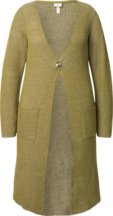 Produktbild Ulla Popken Lang-Strickjacke, Rippstrick, V-Ausschnitt (50, 52)