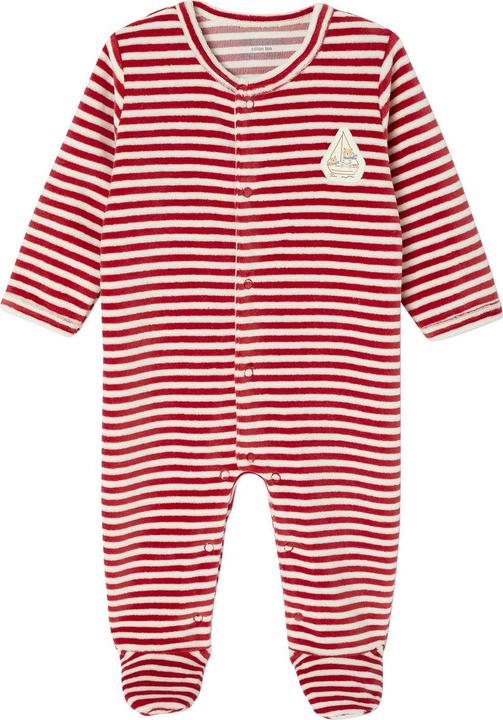 Image du produit Vertbaudet Bio-Kollektion: 3er-Pack Baby Samt-Strampler mit Fuss (62)