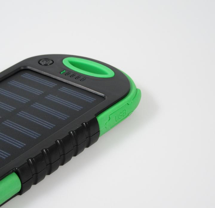 Image du produit PhoneLook Batterie externe 5000mAh Power Bank panneau solaire portable dual USB LED IPX4 waterproof (5000 mAh)