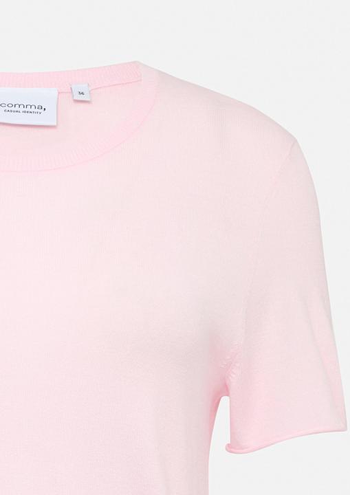 Actual product image Comma Strickpullover Kurzärmeliger Feinsrickpullover mit Rollsaum (34)