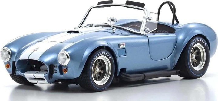 Kyosho Shelby Cobra 427 S/C Spider, Hellblau-Weiss 1:18