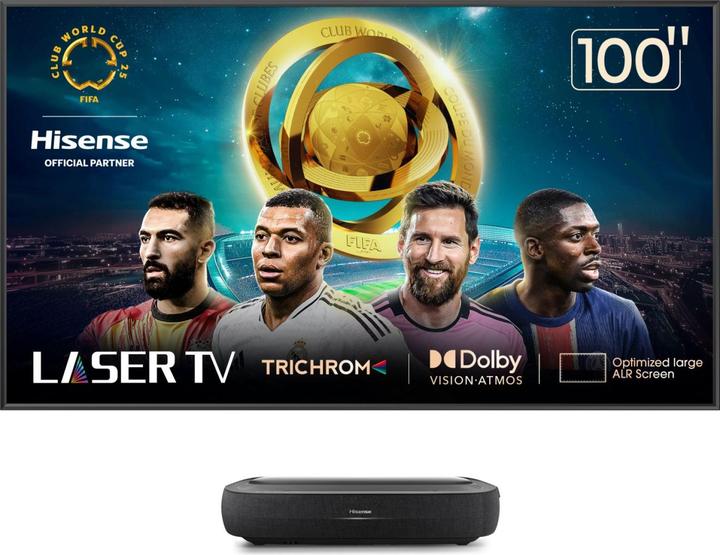Actual product image Hisense 100L9HD incl. 100" ALR Daylight screen (4K, 3000 lm, 0.25:1)