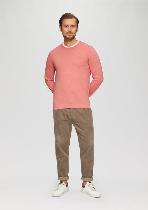 Produktbild S.Oliver Strickpullover Strickpullover mit Logo-Stickerei (3XL)