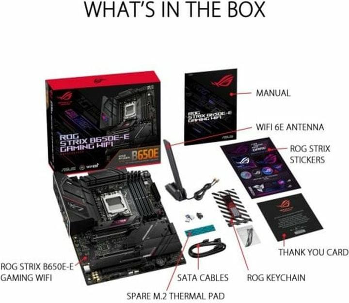 Produktbild ASUS ROG STRIX B650E-E GAMING WIFI (AM5, AMD B650E, ATX)