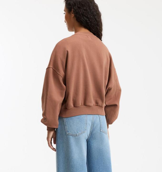 Actual product image La Redoute Collections Kurzes Sweatshirt mit Rundhalsausschnitt (S)