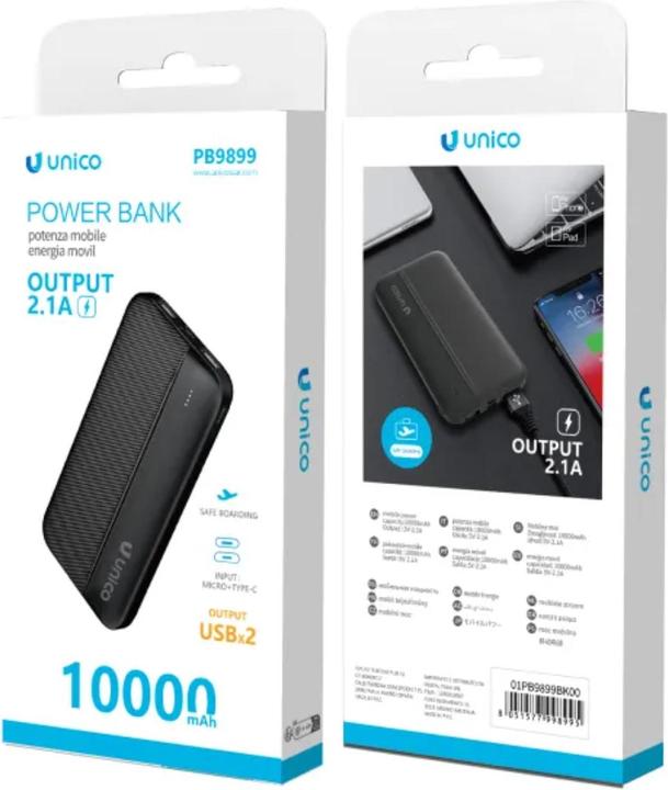 Actual product image Unico Power Bank Banco De Energia 10000mah (10000 mAh, 37 Wh)