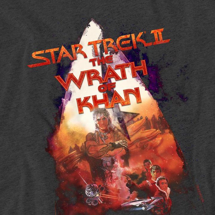 Actual product image Unisex Adult The Wrath of Khan Poster T-Shirt (M)