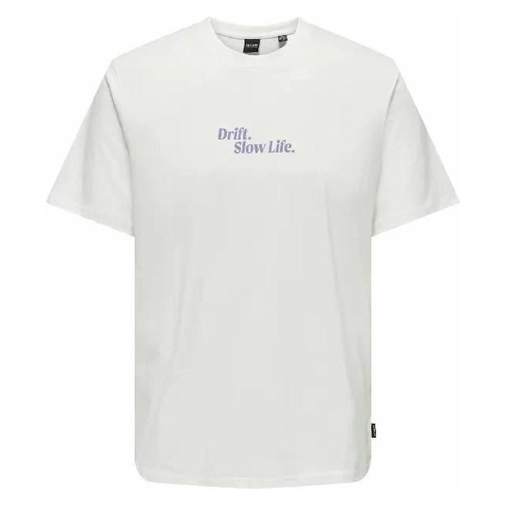Only & Sons, Herren, Shirts, Onskye Reg Photo Ss Tee, Weiss, (Xl)