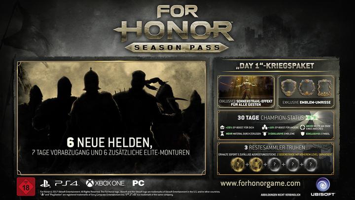 Produktbild Ubisoft For Honor XB-One GOLD (Xbox One S)