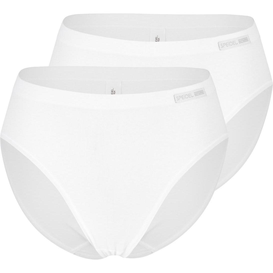 Speidel, Damen, Unterhosen, 2er Pack bio.cotton Sport Edition Jazz Pants, Weiss, (46, 2er Pack)