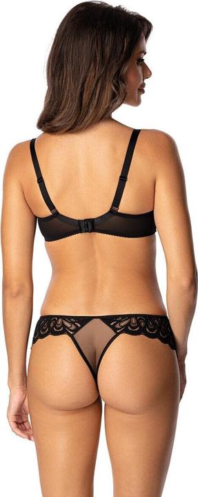 Róza Saraja thong black S, Zweifarbiger Spitzen-String mit raffiniertem Design und hohem Tragekomfort
