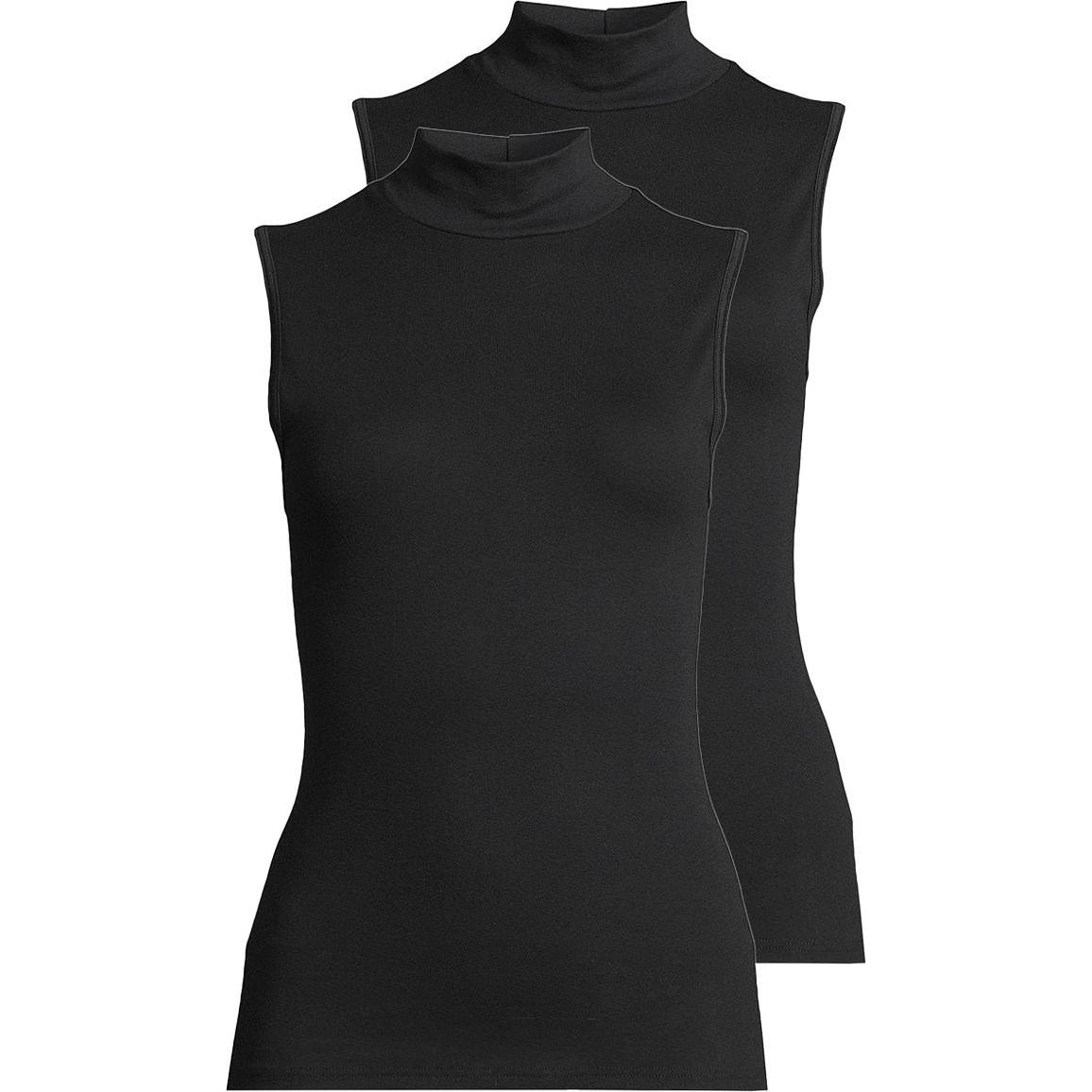 Speidel, Damen, Shirt, 2er Pack bio.cotton Unterhemd / Cityshirt, Schwarz, (42)