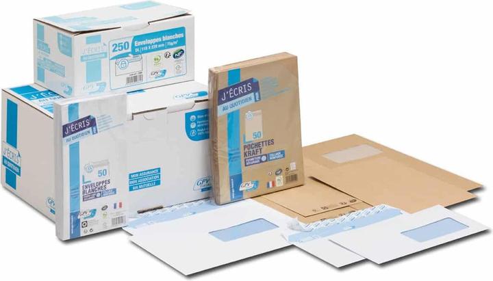 Image du produit GPV Enveloppes d'expédition, C5, 162 x 229 mm, autocollantes (50 x)