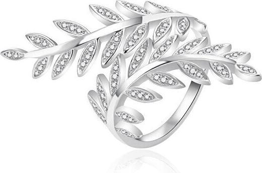 Produktbild Agato Distinctive Silver Ring With Leaves Agt-R27w (57, 925 Silber)