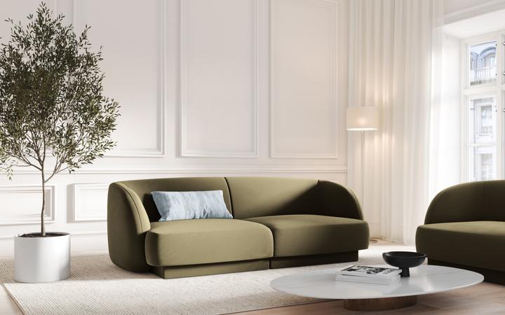 Actual product image Micadoni Velvet Sofa, "Miley", 2 Seats, 180x90x70Made in Europe (2 person sofa)