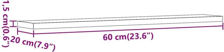 Immagine prodotto vidaXL Wandregale (60 x 20 x 1,5 cm)