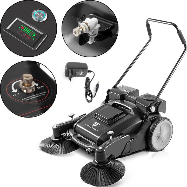 Produktbild Stahlwerk Kehrmaschine SLW-55 ST mit 1000 mm Kehrbreite, 55 l Fassungsvermögen