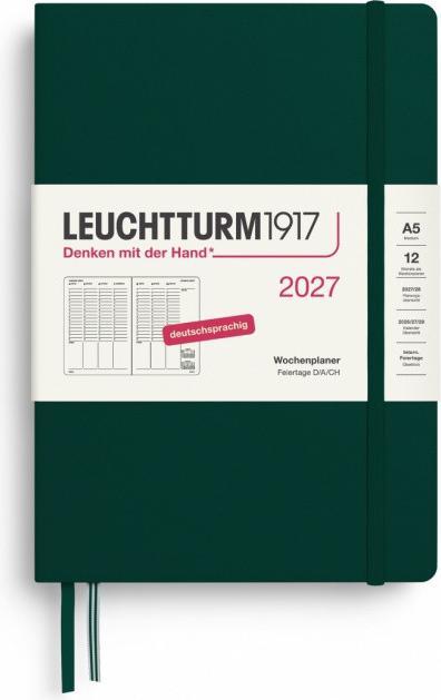 Produktbild Leuchtturm1917 WochenplanerMediumA5ForestGreen2027 (A5, 1 Woche / 2 Seiten)