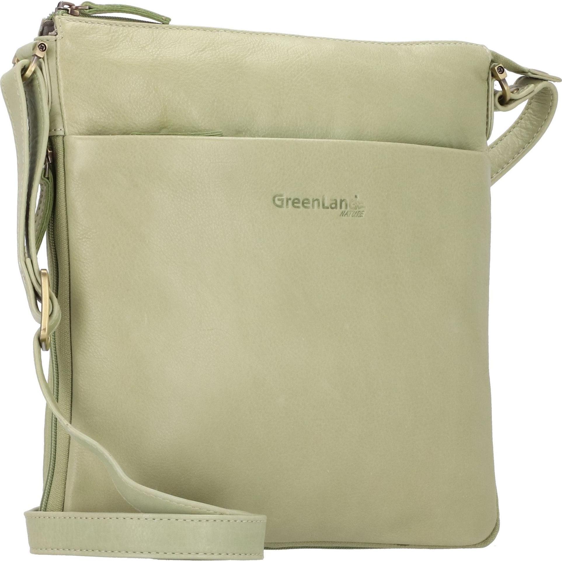 Thumbnail - Greenland Nature, Handtasche, Nature Umhängetasche Leder 28 cm, Grün