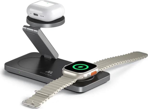 Actual product image Misura MH11 Pro 3-in-1 Faltbare Kabellose Ladestation - BLACK (35 W)