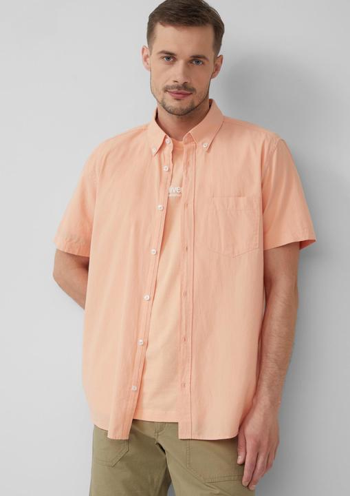 Image du produit S.Oliver Hemd Regular Fit: Kurzarmhemd mit Struktur-Streifen und Button-Down-Kragen (XL)