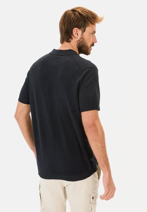 Produktbild Camel Active Strick-Poloshirt aus Baumwoll-Leinen-Mix (M)