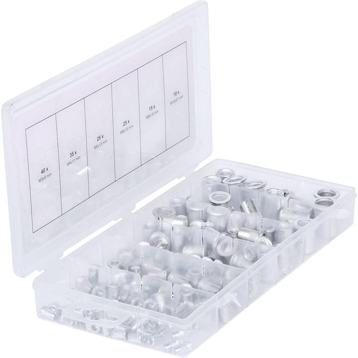 Produktbild KS Tools Sortiment Gewindenieten, Aluminium, M3x9mm-M10x21mm, 150-tlg.