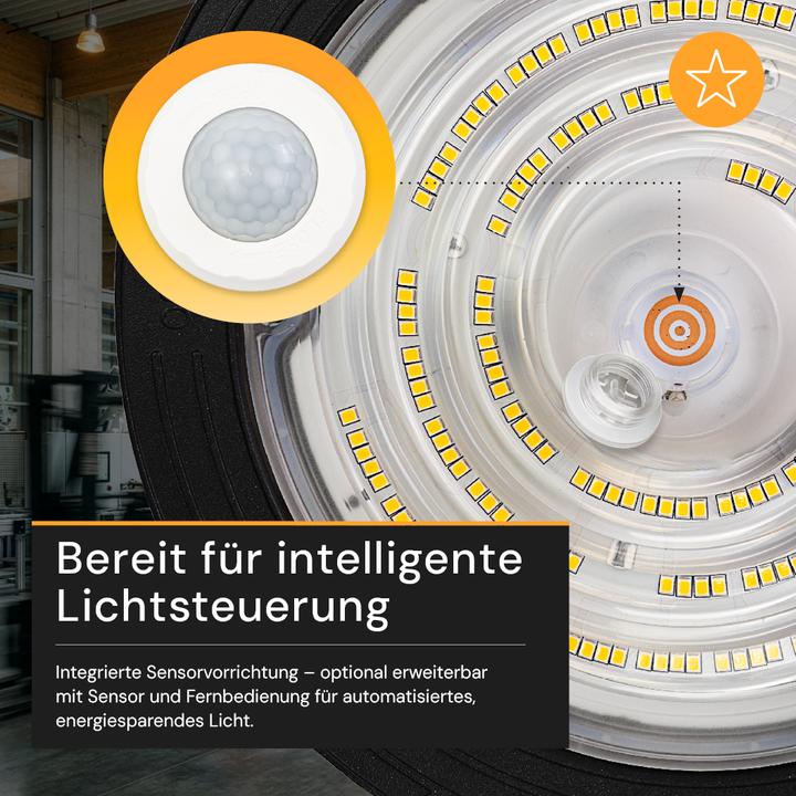 Produktbild Enovalite LED-HighBay, Sensor-Ready, UFO, anpassbare Leistung 60-100 W, 4000 K (16000 lm)