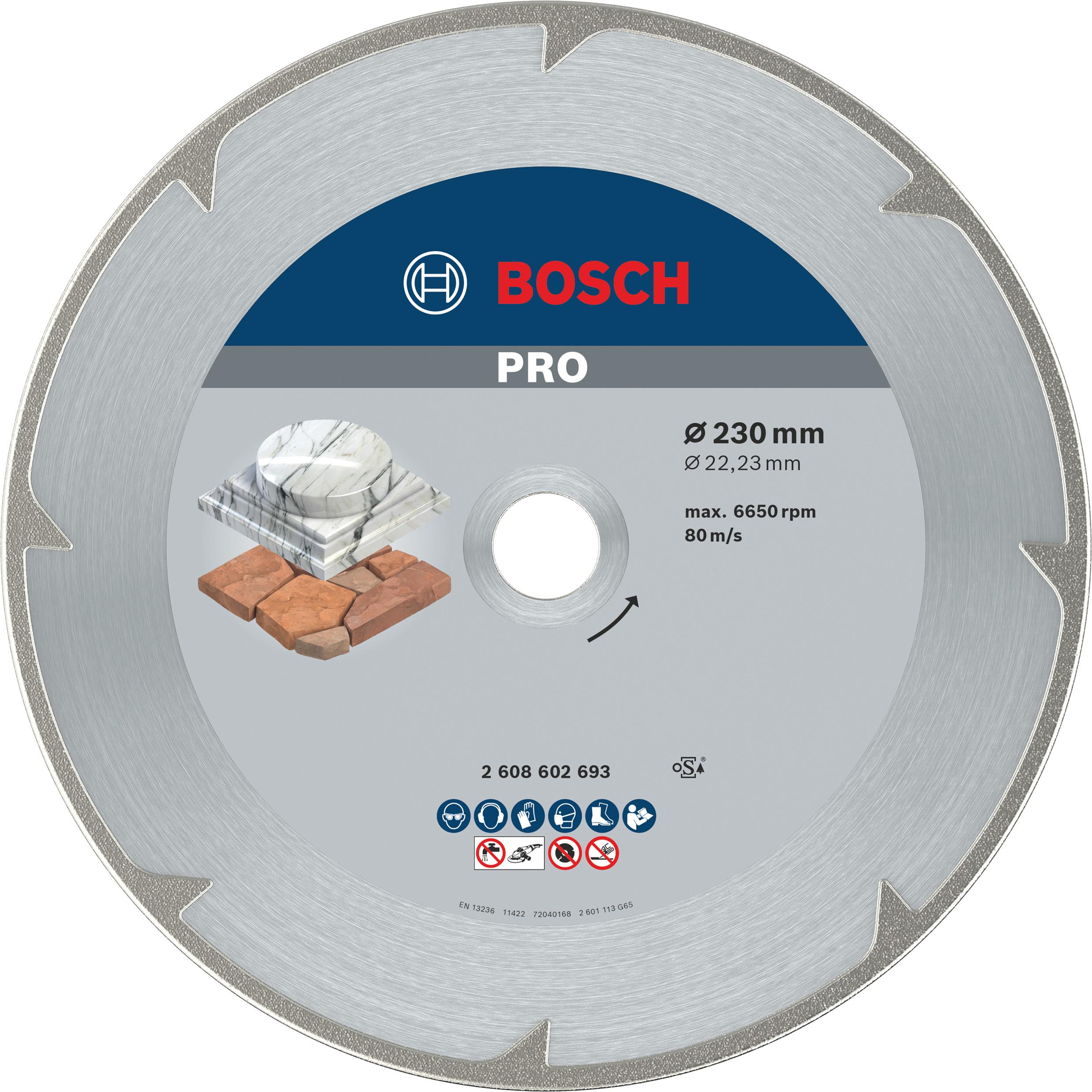 Bosch Professional Zubehör, Sägeblatt, PRO Marble Diamanttrennscheibe, 230 x 22,23 mm