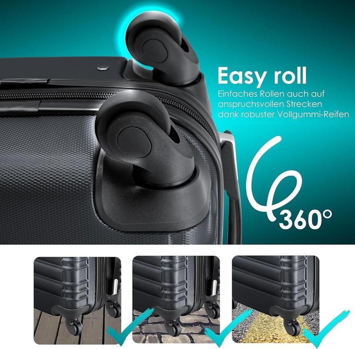 Produktbild Kesser Hartschalen-Reisekoffer-Set mit Kofferwaage (120 l)