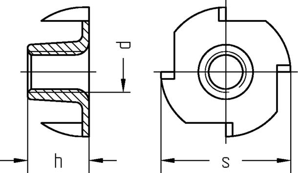 Actual product image Werkstarck Drive-in nuts (M8)