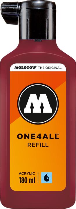 Molotow Refill ink One4All for permanent marker 180ml burgundy red (Red, 180 ml)