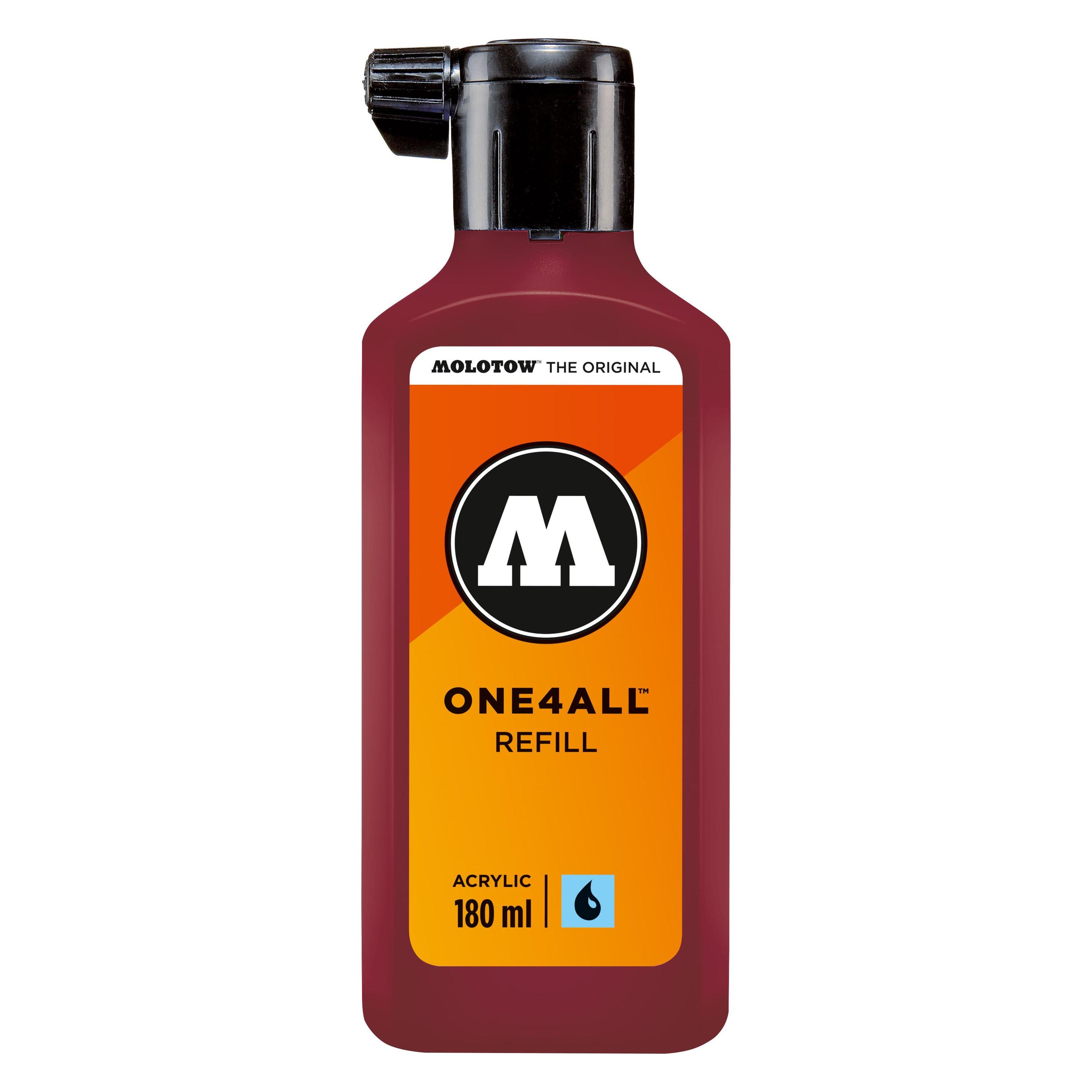 Molotow, Vervangende Cartridge, Navulinkt One4All Voor Permanent Marker 180ml Bordeaux Rood (Donkerrood, 180 ml)