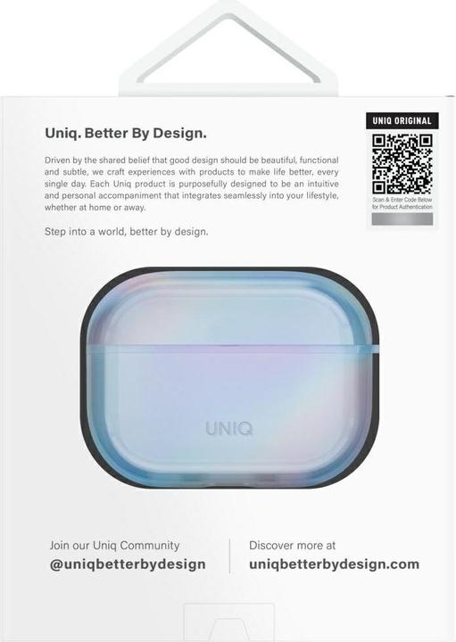 Produktbild Uniq Case Iridescia for AirPods Pro 2 Hang Case blue (Kopfhörer Tasche)