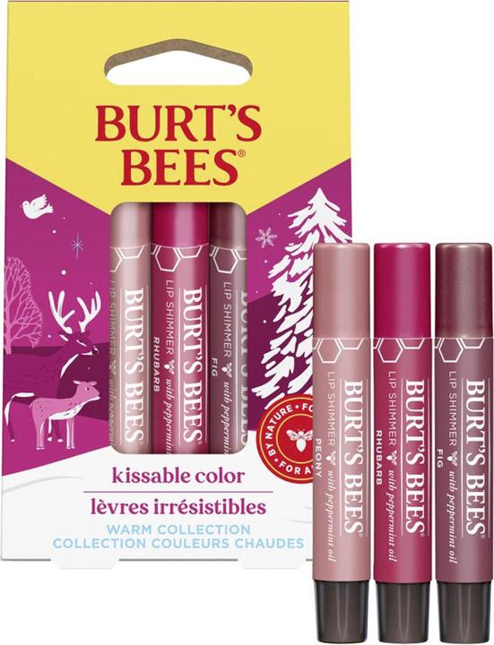 Burt's Bees Kissable Color Lip Shimmer Set (Lippenpflege Set)