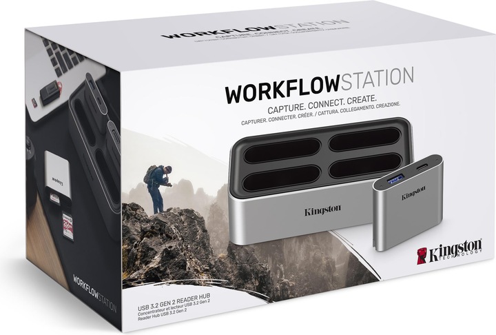 Actual product image Kingston Card Reader USB-C 3.2 Gen2 Dual-Slot SD UHS-II retail (USB 3.2 Gen 2)