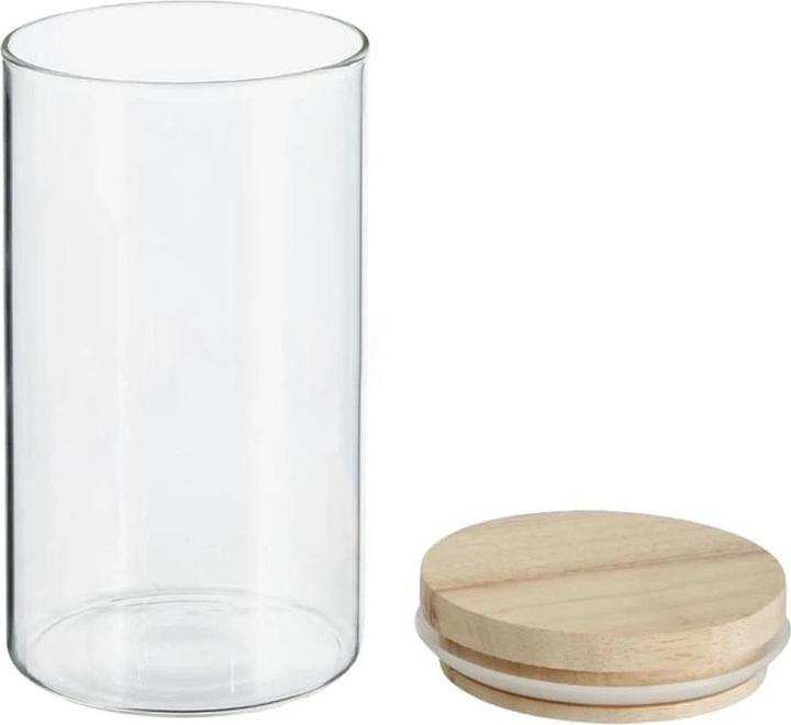 Actual product image 5Five Glass Glass + wood Hermet 1l, transparent (1 l)