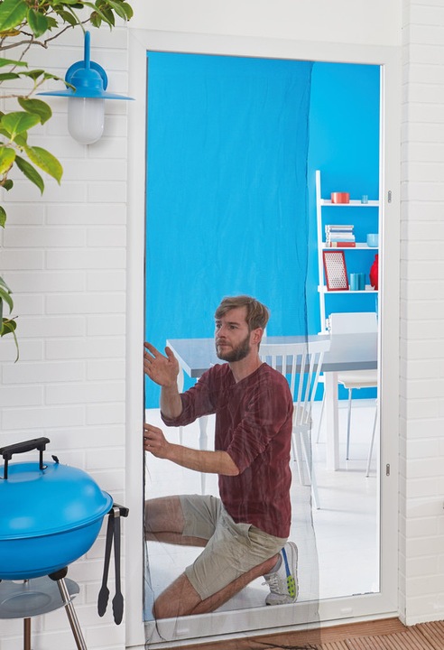 Immagine prodotto tesa Zanzariera COMFORT per finestre, con nastro velcro, autoadesiva, senza forare (170 x 180 cm)