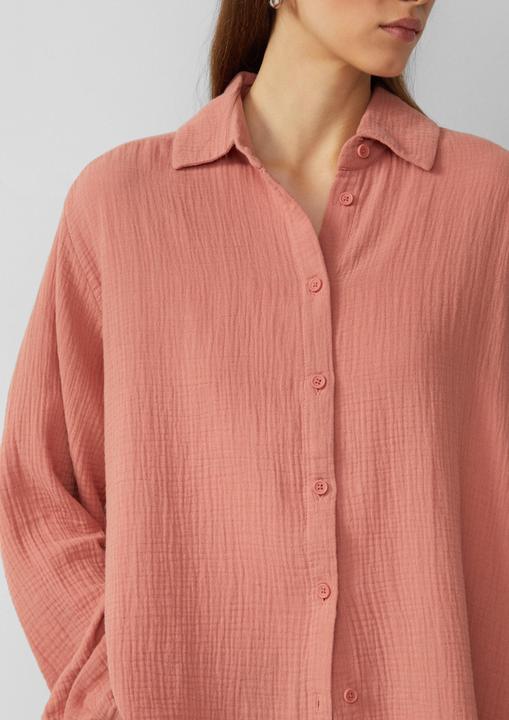 Actual product image S.Oliver Bluse Hemdbluse aus Musselin im Oversize-Schnitt (40)