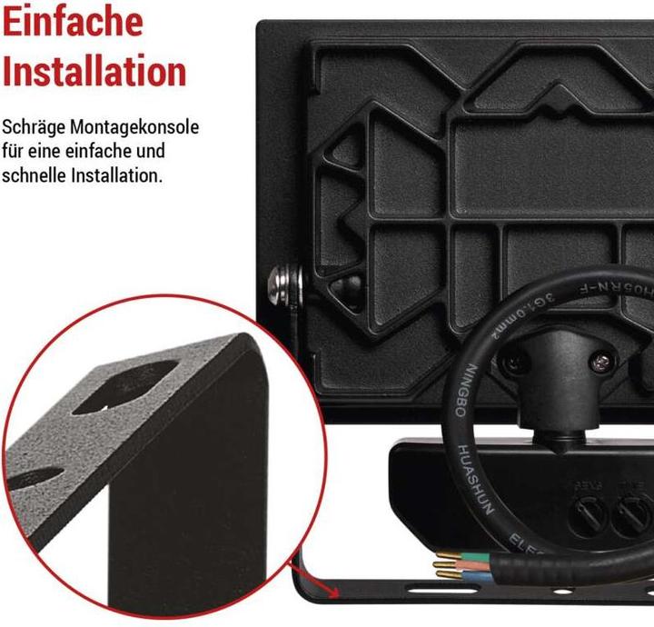 Produktbild Emos LED-Flutlicht TAMBO mit Bewegungssensor, 20 W, 2000 lm, schwarz (2000 lm, IP54)