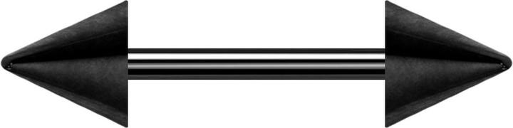 Immagine prodotto Star Piercing Micro bilanciere nero con due coni (senza ottone, Acciaio chirurgico 316L)