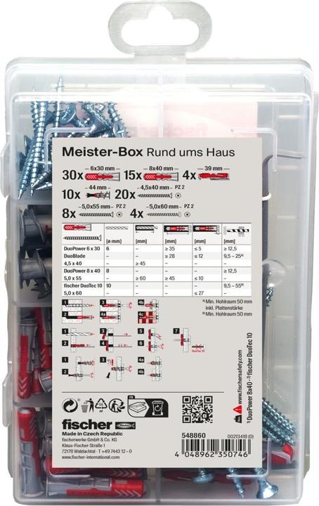 Produktbild Fischer Meister-Box Rund ums Haus + S (91 Stk.)