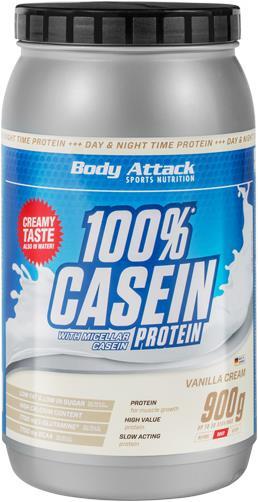 Produktbild Body Attack 100 % Casein Protein (900g Dose) (Erdbeer, 1 x, 900 g)