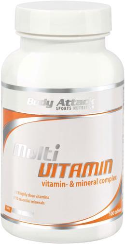 Actual product image Body Attack Multivitamin (100 tabs) (Neutral, 100 pcs., 135 g)