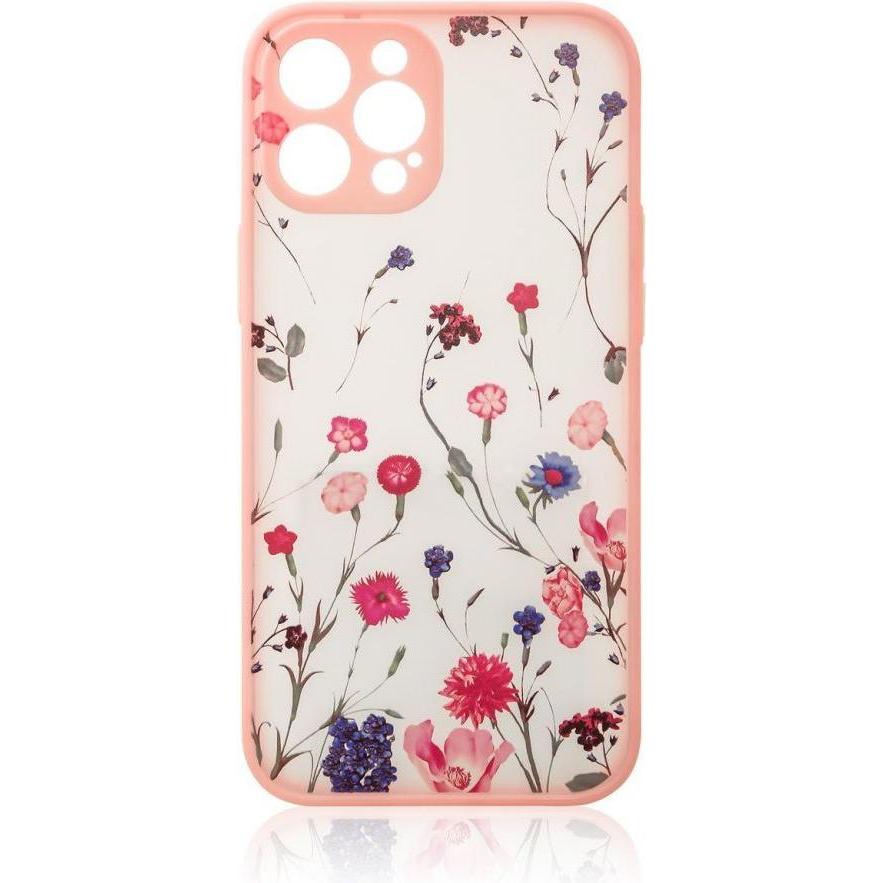 Hurtel Design Case for iPhone 12 Pro Max flower pink (Apple iPhone 12 Pro Max), Smartphone Hülle, Rosa
