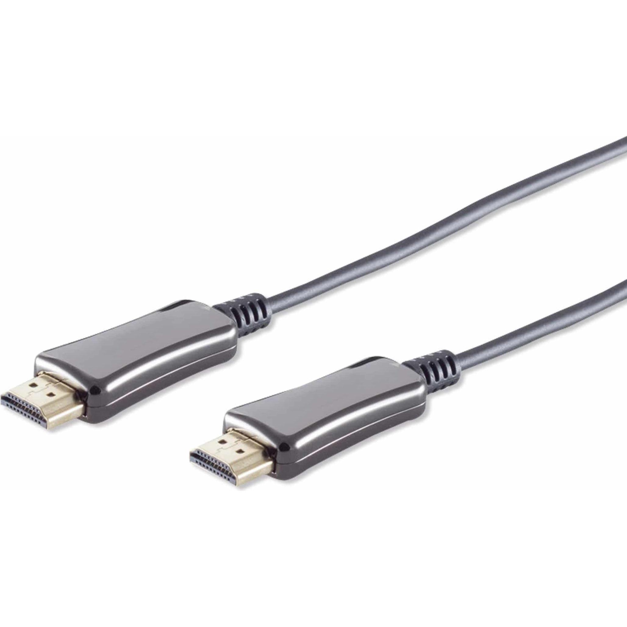 Shiverpeaks Optisches HDMI Kabel, 4K 60Hz, schwarz (15 m, HDMI), Video Kabel