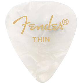 Fender Picks 351 thin/white moto (12) (12 x), Plektrum, Weiss